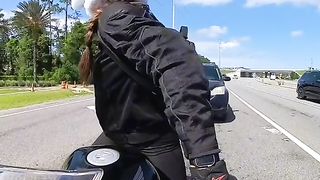 Biker girls fun