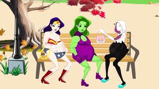 Witch Kidnaps Pregnant and the Childbirth Battle of She Hulk vs She Spiderman   Roblox Superheroes