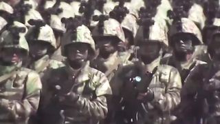 Scary Footage of North Korean Soldiers hellmarch