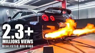 Nissan GT-R R35 Extreme Exhaust Flames - Sound LOUD! ????????????