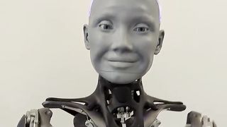 This is Ameca, the most advanced life-like robot