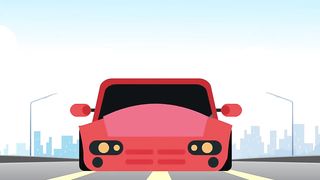 Red Car Driving kids