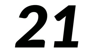 The number of twenty one