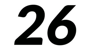 The number of twenty six