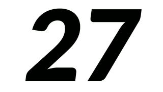 The number of twenty seven