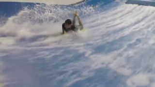 hillarious men on the wakeboard