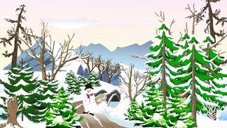 comic funny snowman is coming