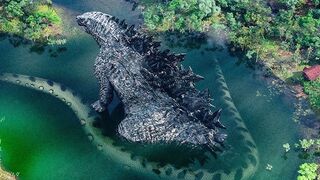 Godzilla Eats Megalodon in Pacific Ocean
