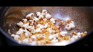 funny popping delicious popcorn
