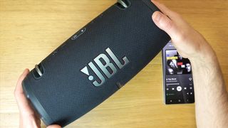 JBL Xtreme 3 How to turn ON or OFF Low Frequency Mode LFM on speakers