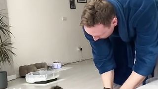 23 Year Old Cat Loves Cuddles With Her Dad