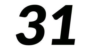 The number of thirty one