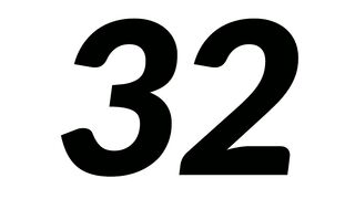 The number of thirty two