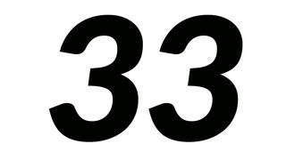 The number of thirty-three