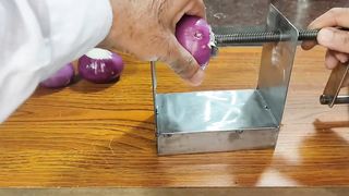 How To Make Onion Cutting Machine