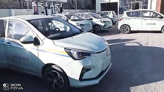 A charging car