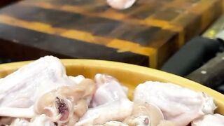 хрустящие курные крылышки #asmr #food #cook #cooking #asmrfood