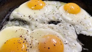 wonderful large yellow fried eggs