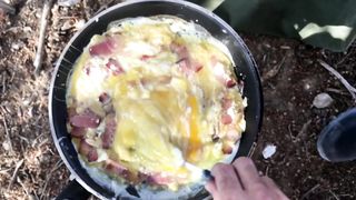 good delicious bacon omelette