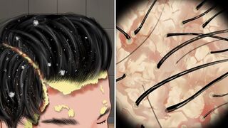 ASMR Hair Dandruff Removal