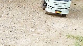 Rc Truck trailer carrying Rc Excavator