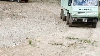 Rc Truck carrying a load of sand