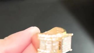 Real Gold & Cubic Zirconia Ladies Promise Ring