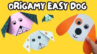 Origami DOG easy | DIY paper crafts Origami DOG face | Easy Paper Crafts for Kids