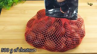 ¡De esta forma!¡ las castañas perfectas! poca gente conoce este truco_sin horno