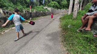 walking in a beautiful village