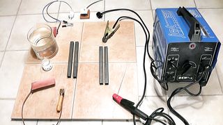 Test electric welding machine VS water welding machine