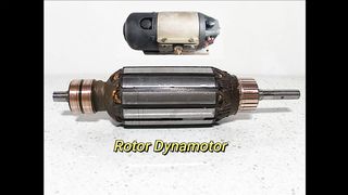 Dynamotor rotor DC AC motor generator converter, demonstration