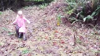Pet Porcupine Holds onto Little Girl While Walking - 1016251