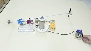 24V DC generator motor with propeller thrust