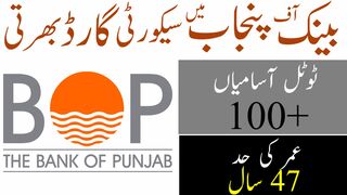 Bank Of Punjab Jobs 2024 || Bank Of Punjab Jobs Security Gaurd Jobs