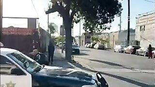 The cyclist decided to tease the police
