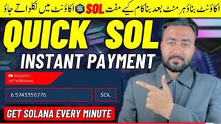 Claim Free Solana Quick & Easy Without Investment | Solana Mining Website | Solana Faucet No Timer