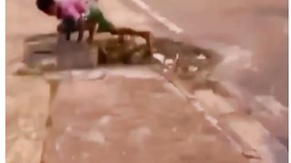 An epic goal in yard football