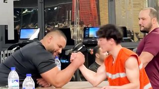 Arm wrestling funny video