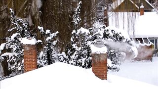 chimney smoking in winter