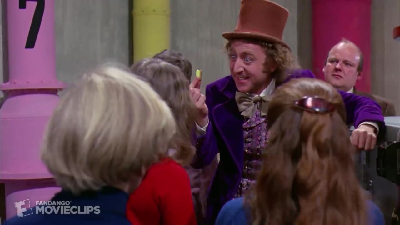 Willy Wonka & the Chocolate Factory Violet Blows Up Like a Blueberry