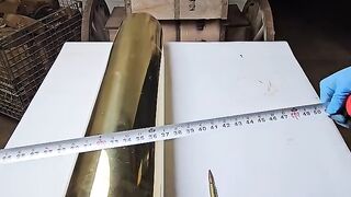 U.S. MILITARY LARGEST SHELL CASING EVER USED_ 8-inch Ammo Fired by Navy Ships _gun _bullet
