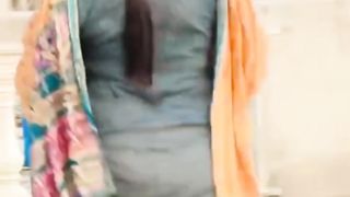 Cute simple girl waking attitude