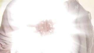 Cute simple girl waking attitude