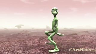 Alien vert qui danse DAME TU COSITA