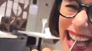 Funny female laughter