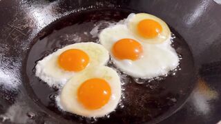 well fried egg in the pan
