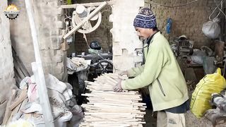 Amazing Process of Making Bobbins to use Weaving Power Looms _ Creative Wood Wor