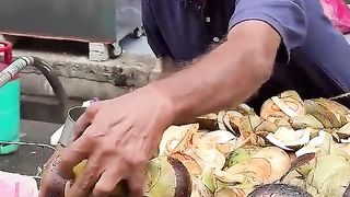Special Fruit Ice Apple! Malaysian Palm Fruit Cutting Skills