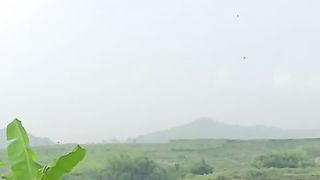 Breakfast in village with beautiful nature